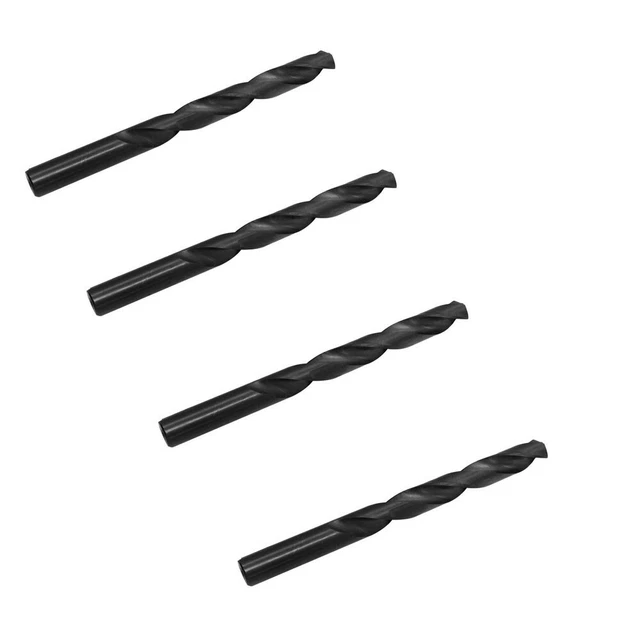 Straight Shank Drilling 4PC 13mm HSS Black Oxide Jobber Length Twist Drill Set