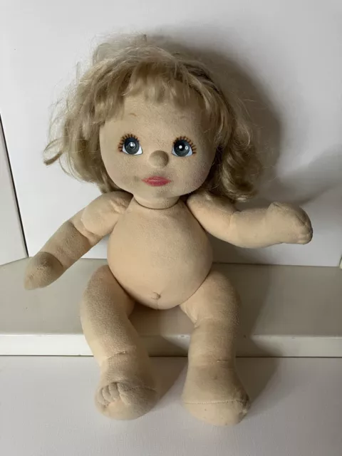 My Child Doll Vintage 80s Blonde, Blue Green Eyes, Peach Skin Tone