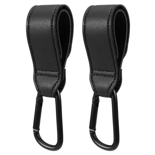 Carabiner Pram PU Leather Hook Heavy Duty Grocery For Hanging Bags