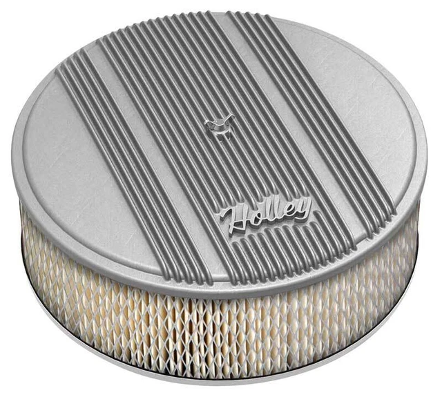 Holley; Vintage Series; 14" x 4" Air Cleaner; With Paper Element And - Natural