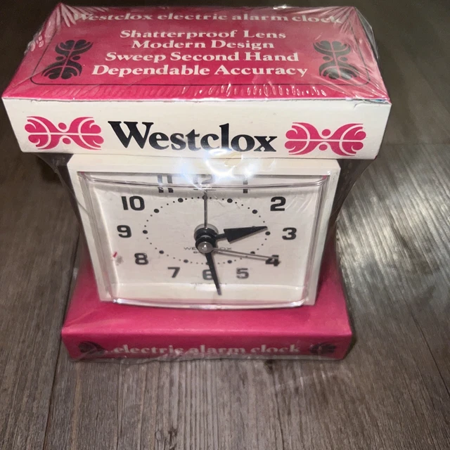 WESTCLOX ELECTRIC ALARM Clock SWEEP 2nd HAND Made in USA NOS Vintage