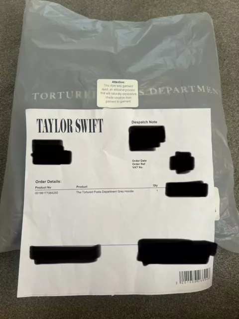 Taylor Swift The Tortured Poets Department Grey Hoodie Size S (sold Out) 💎💎