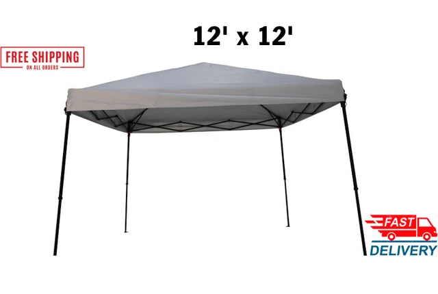 12' x 12'Ozark Trail  Instant Slant Leg Outdoor Canopy Shade Shelter for Camping