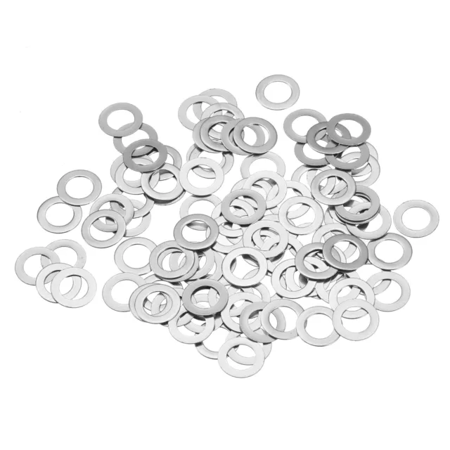 M5 304 Stainless Steel Flat Washers, 100pcs 5x9x0.3mm Ultra Thin Flat Spacers