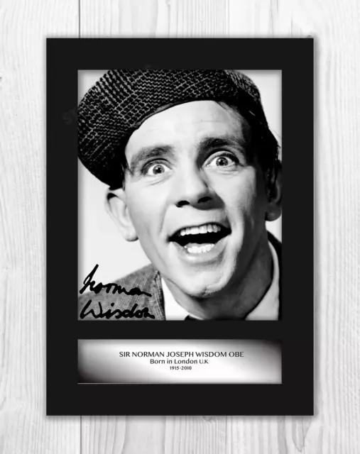 Norman Wisdom A4 signed mounted photograph picture poster Choice of frame