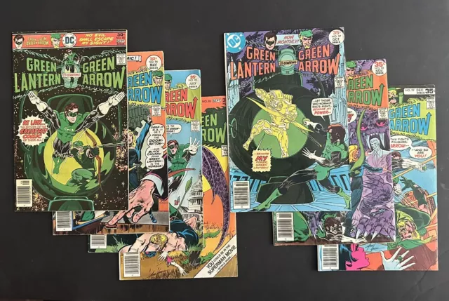 GREEN LANTERN / GREEN ARROW 7 ISSUE BRONZE AGE LOT - 90, 94-99-First Saarek🔑