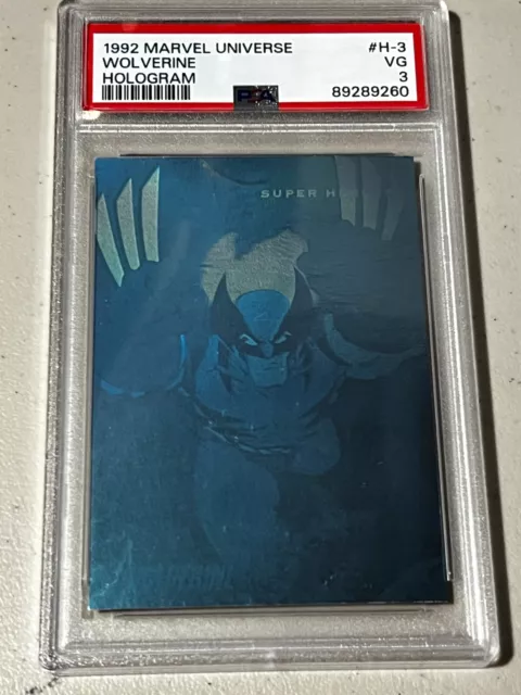 1992 Impel Marvel Universe Series 3 #H-3 Wolverine Hologram PSA 3 Vintage Heroes