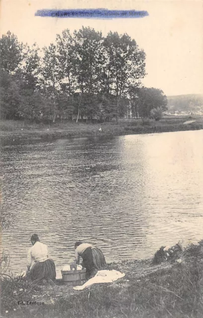 Cpa 02 Charly Sur Marne Bords De La Amrne