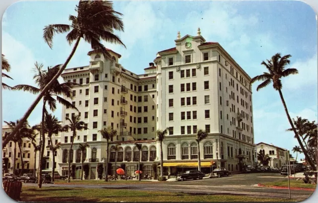 Hotel Pennsylvania West Palm Beach Florida FL Old Cars Postcard UNP VTG Dexter