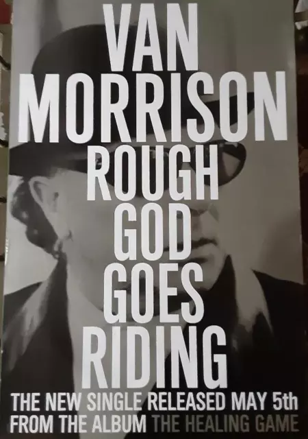 Van Morrison : Rough God Goes Riding : Rare 1997 UK promo poster