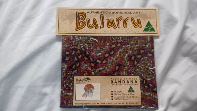 New Authentic Australian Aboriginal Art Bulurru Bandana On Walkabout Design