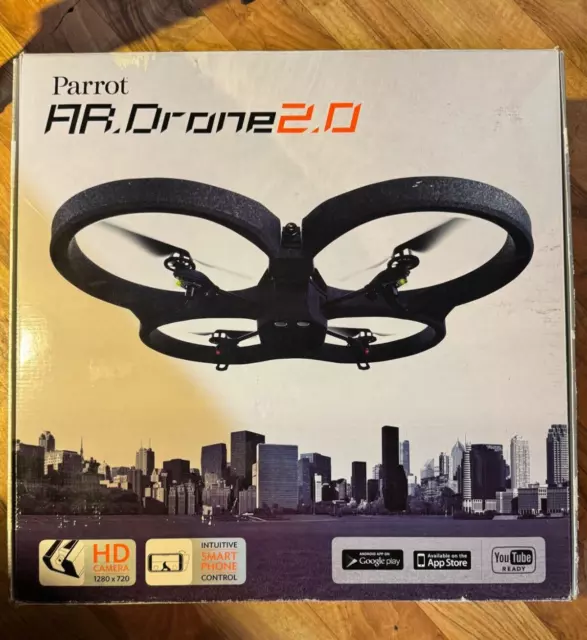 Parrot AR Drone 2.0 Quadcopter 720p HD Kamera Drohne Elite Edition Snow