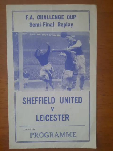 Sheffield United V Leicester City 1961 Fa Cup Semi Final- Pirate Programme