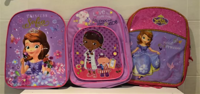 CHILDREN'S DISNEY SOFIA THE FIRST  DOC McSTUFFINS Or PRINCESS SOFIA BACKPACK