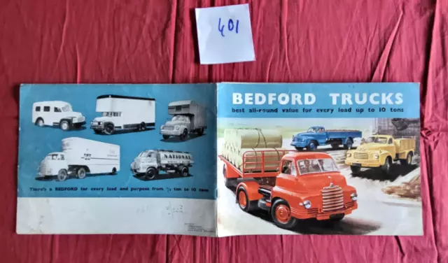 N° 401  /   catalogue  BEDFORD trucks / english text 1954