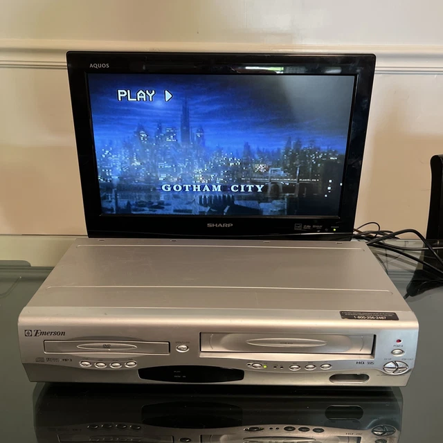 EMERSON DVD VCR Combo VHS EWD2203 HQ 4 Head No Remote Tested Works