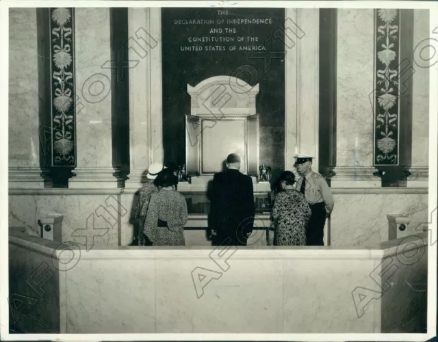 1934 Washington DC Library of Congress Originals of US Constitution Press Photo