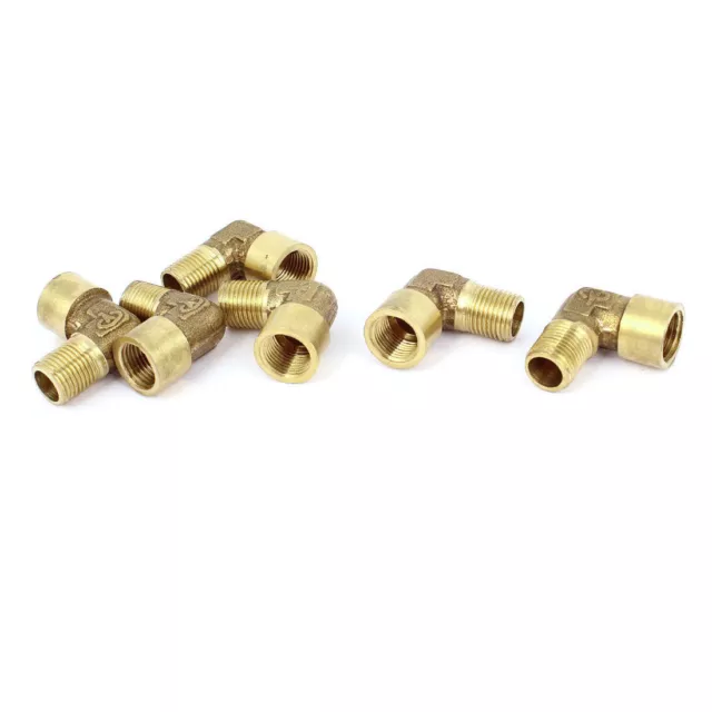 A● 6 Pcs 1/8BSP Right Angle Elbow Coupling Connector