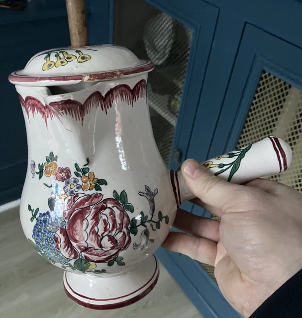 Service à Fumeur Lunéville XIXème - Décor Jeanne D'Arc & Croix De Lorraine - Bleu France - Très Bon état