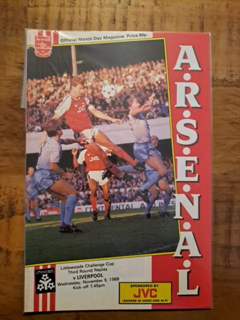 Arsenal v Liverpool League Cup Replay 9th November 1988