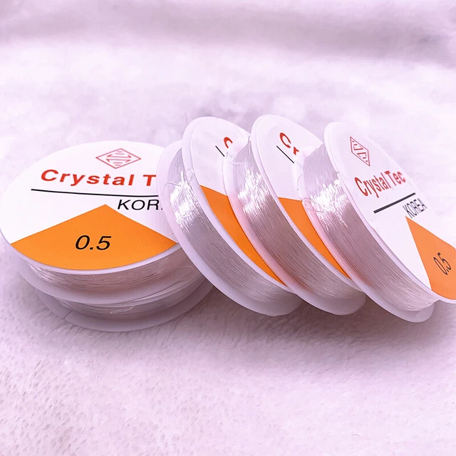 elastischer Nylonfaden Ø 0,4-0,8 mm transparent Nylonschnur Perlenfaden Schnur