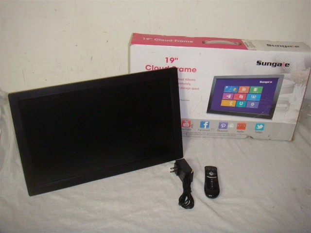 Sungale Cd1900Wv+ 19" Cloud Digital Photo Frame With Remote Control