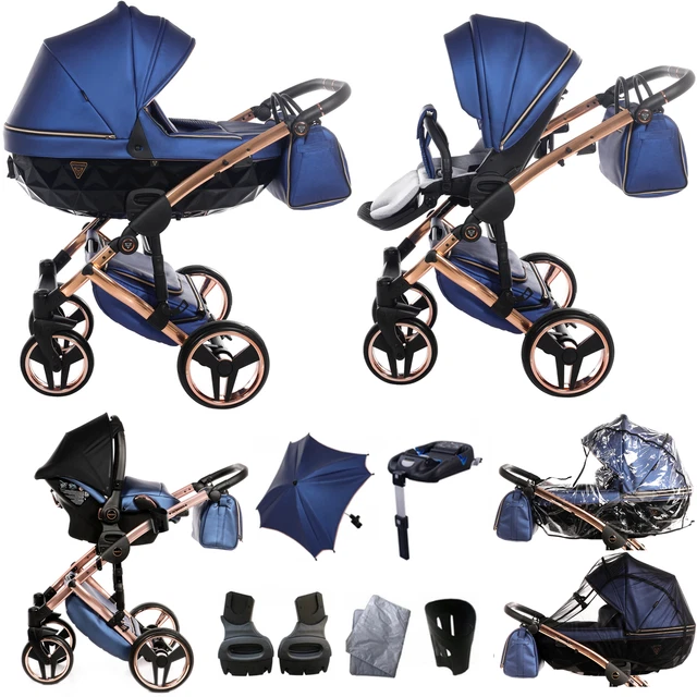 JUNAMA DIAMOND V3 Fluo Line 2in1 3in1 4in1 BABY PRAM PUSHCHAIR CAR SEAT ISOFIX
