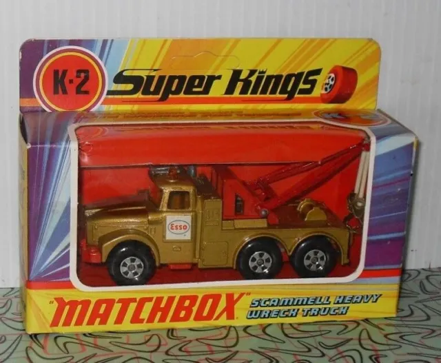 Matchbox Super Kings 1971 Scammell Esso Heavy Wreck Truck mint in box