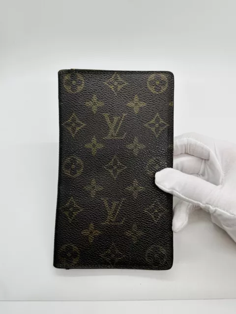Louis Vuitton Bi Fold Wallet Men Brown Authentic Long