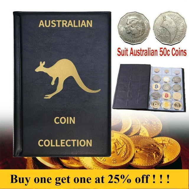 2023 240 Coins Coin Album Australian Coin Collection Folder Book Holds Black New