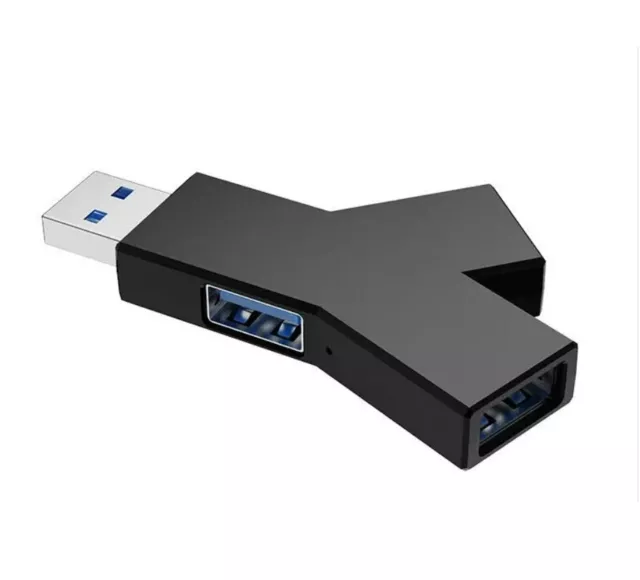 3-Port-Splitter Mini y-förmiger tragbarer USB 3.0 Hub Extender