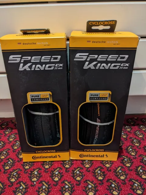(2) Pair Continental Speed King CX 700X35c Fold 35-622 Cyclocross Gravel Tires