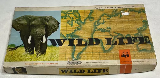 WILD LIFE : World Wildlife Fund - Rare 1960's Vintage Spear's Game (FREE UK P&P)