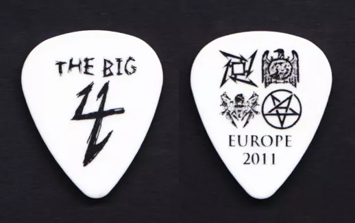 Metallica Slayer Big 4 White Guitar Pick #2 Europe 2011 (Thin)