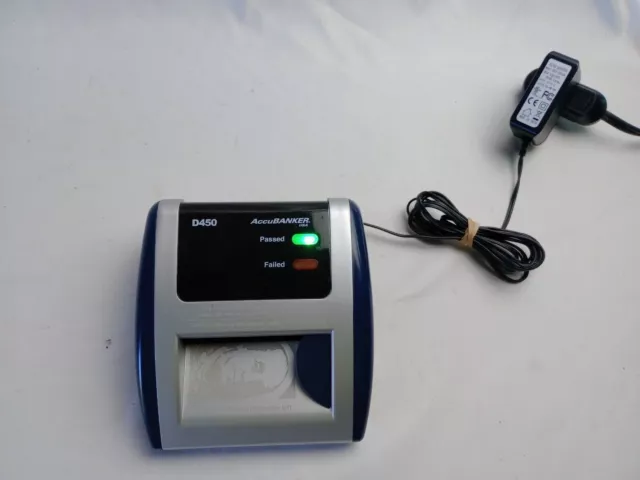 AccuBanker D450 Counterfeit Bill Detector with Power Cord Money Scanner