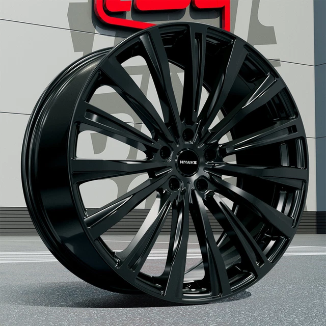 Range Rover Hawke Wheels 22& HAWKE CHAYTON Alloy Wheels fits RANGE ROVER SPORT L320 Black 22x9.5 ...