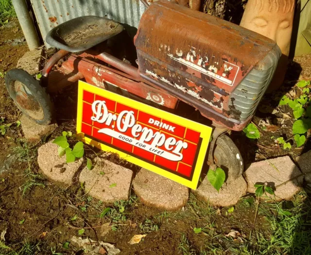 Vintage look Old Style Dr Pepper Sign hot rod garage art