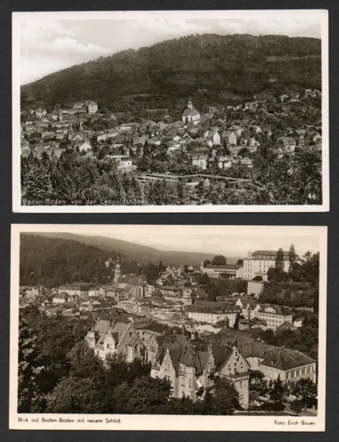 Konvolut 5 alte Ansichtskarten " Baden-Baden - Deutschland "