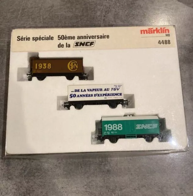 Märklin 4488, Coffret 3 Wagons Marchandises Cinquantenaire De La SNCF