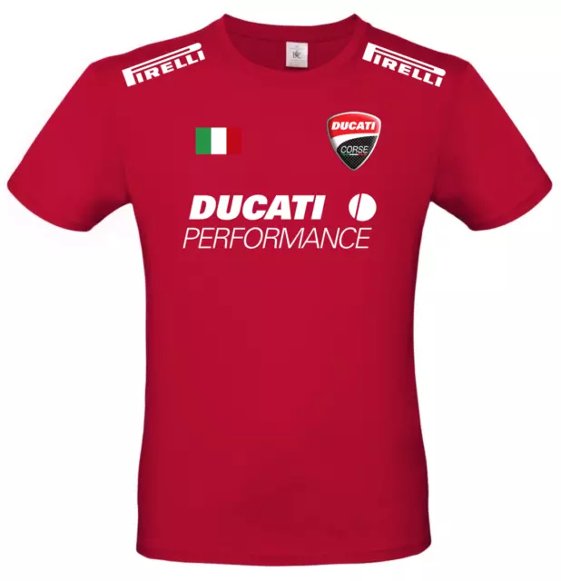 Maglietta uomo t shirt Moto Ducati Racing idea regalo ebay Italia