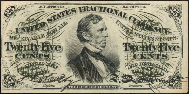 Third Issue 25C Twenty Five Cent Fractional Currency Note