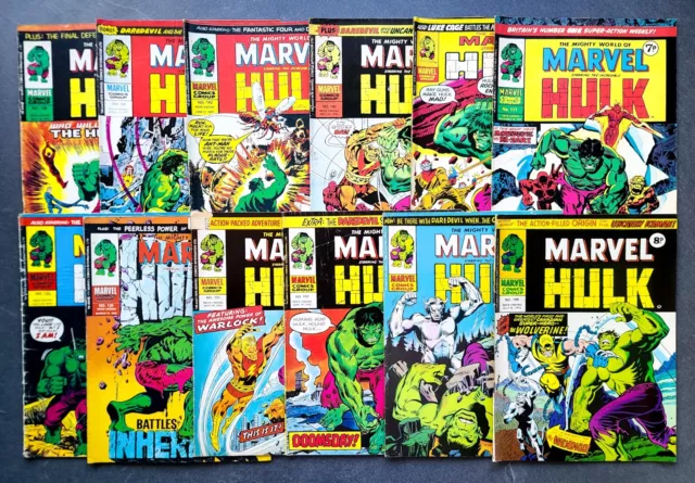 MIGHTY WORLD of MARVEL Lot (1970's Bundle of 12) 1st Wolverine READ DESCRIPTION