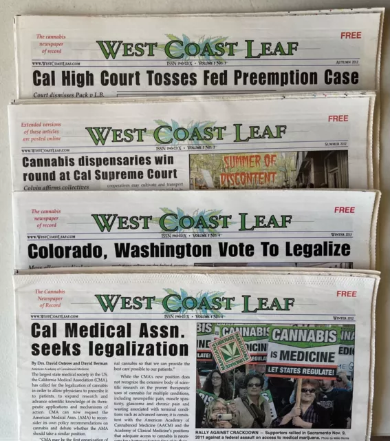 Cannabis newspapers West Coast Leaf vintage marijuana legalize cause weed stoner