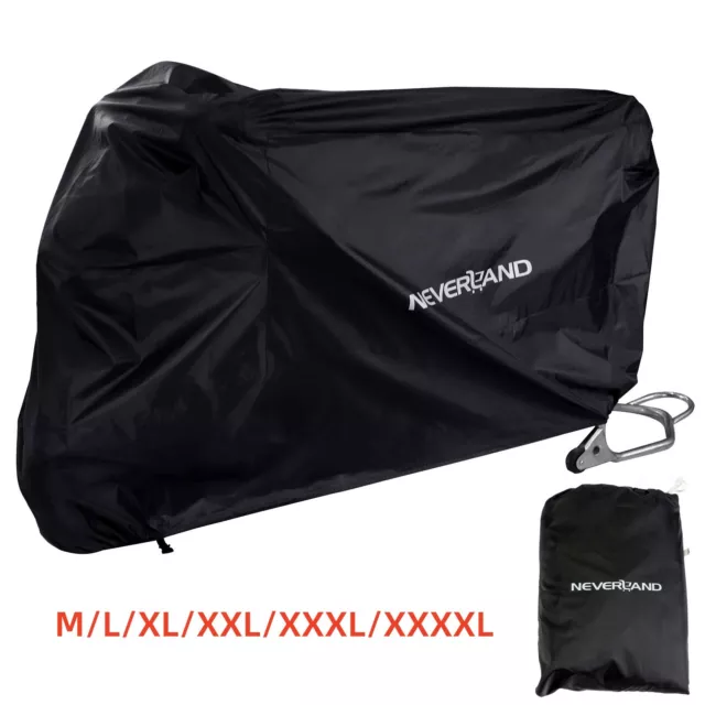 Waterproof Motorcycle Motorbike Cover Outdoor Rain Dust UV Protector Black M-4XL