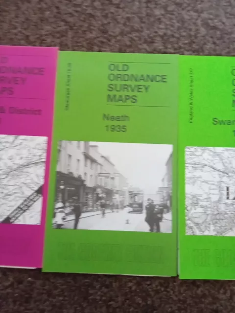 X 3 Old OS Maps The Godfrey Edition Ordnance Survey West Wales Area 3