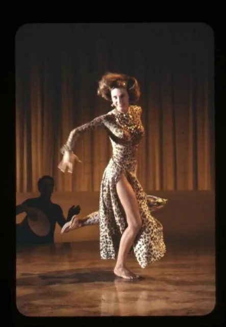 CYD CHARISSE LEGGY barefoot dancing Party Girl leopard dress 35mm ...