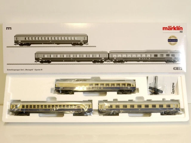 MÄRKLIN 43873 EXPRESS Train Set 2 Rheingold 1962 Lighting Mint! OVP BL ...
