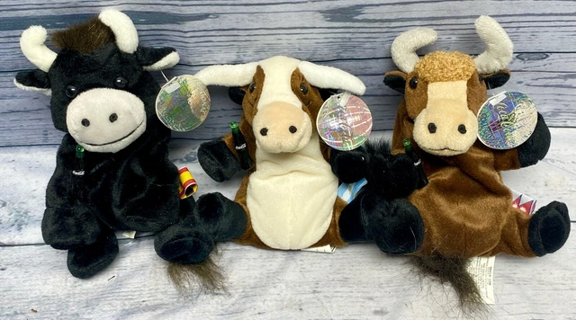 1998 Coca-Cola International Collectable Plush Cows Lot Rare HTF *NEW*
