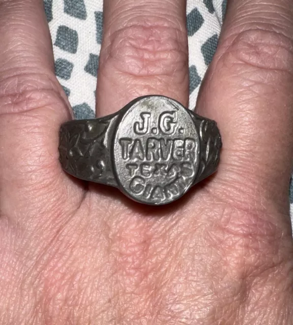 J G Tarver Texas Giant Sideshow Carnival Circus Large Souvenir Ring