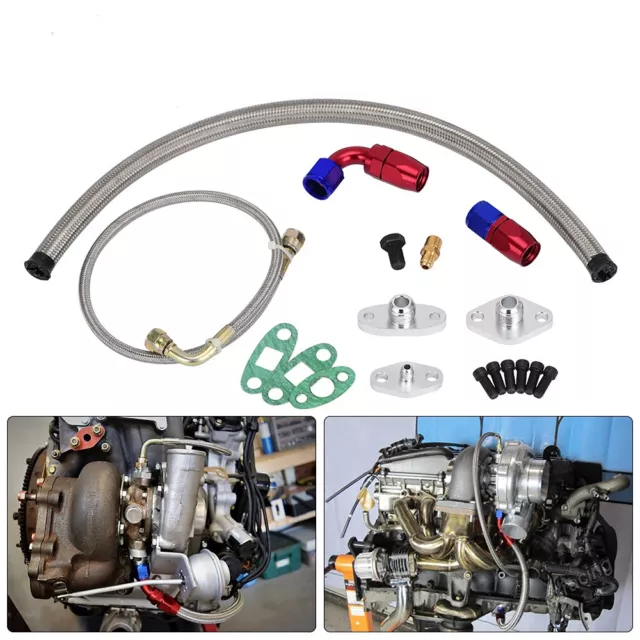 Turbo Oil Feed Drain Return Line Kit for Toyota Supra 1JZ/2JZ 1JZGTE 2JZGTE